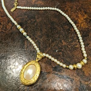 Vintage Gold Pearl Locket